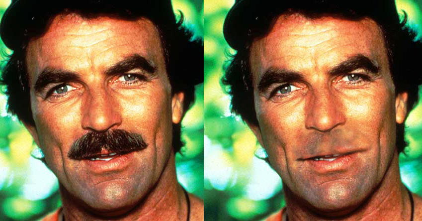 Tom Selleck sem bigode