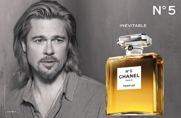 Brad Pitt é o novo rosto da fragrância No. 5 de Chanel.